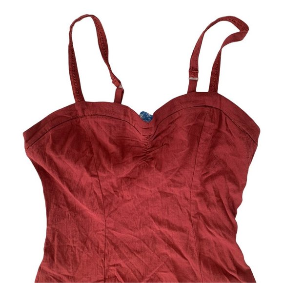 Free People Monroe Asymmetrical Mini dress In Wine X-Small - Picture 5 of 12